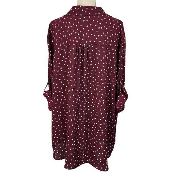 Maurices 3X-Large Top Button-Up Long Roll-Tab Sleeves Pockets Lightweight Collar - Picture 7 of 11